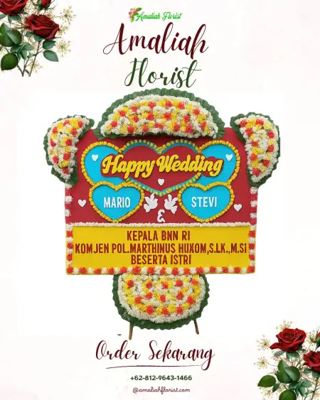 Papan Bunga Pernikahan Linggasari